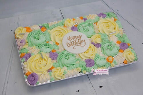 Personalised Sponge Tray Cake Made Without The Fairy Cake Mother