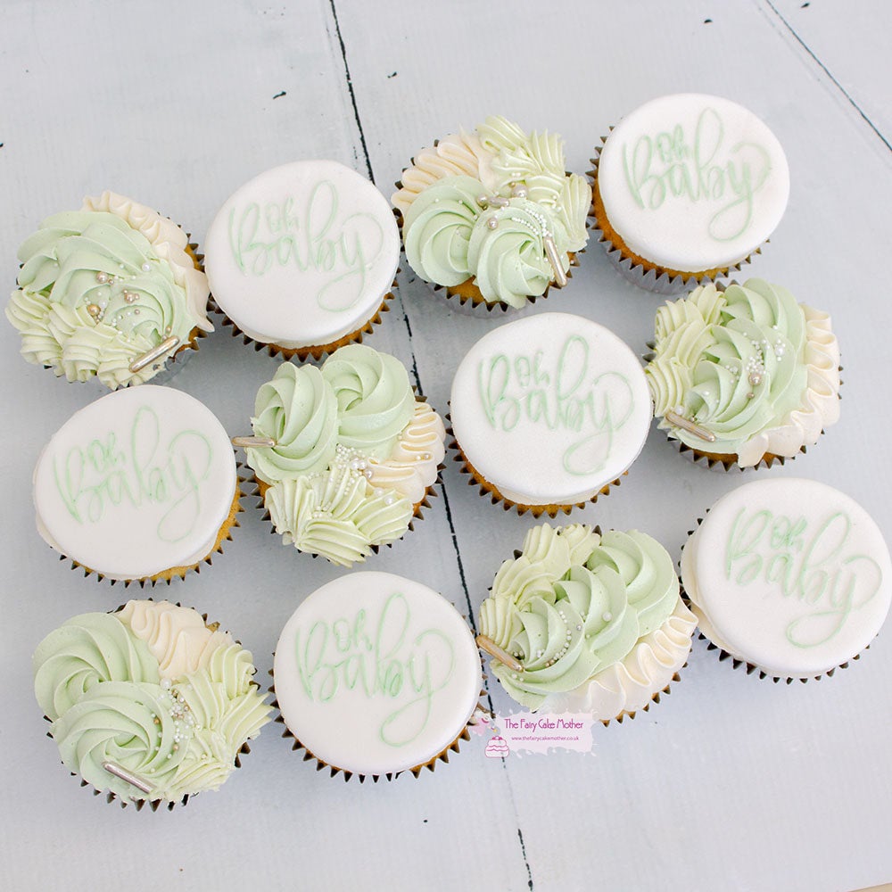 Baby shower hot sale cupcakes uk